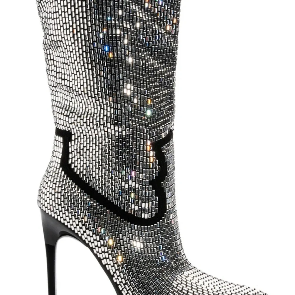 Azalea Wang Heidemarie western embellished knee boots - Picture 5 of 12
